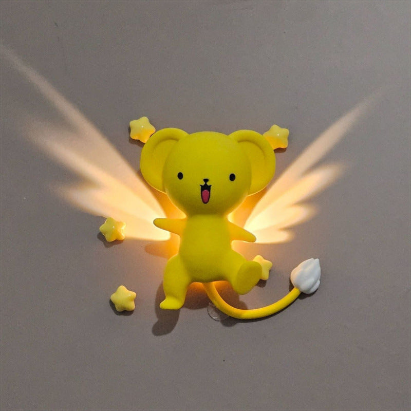 Cute Anime Magnetic Lamp with Illuminated Wings