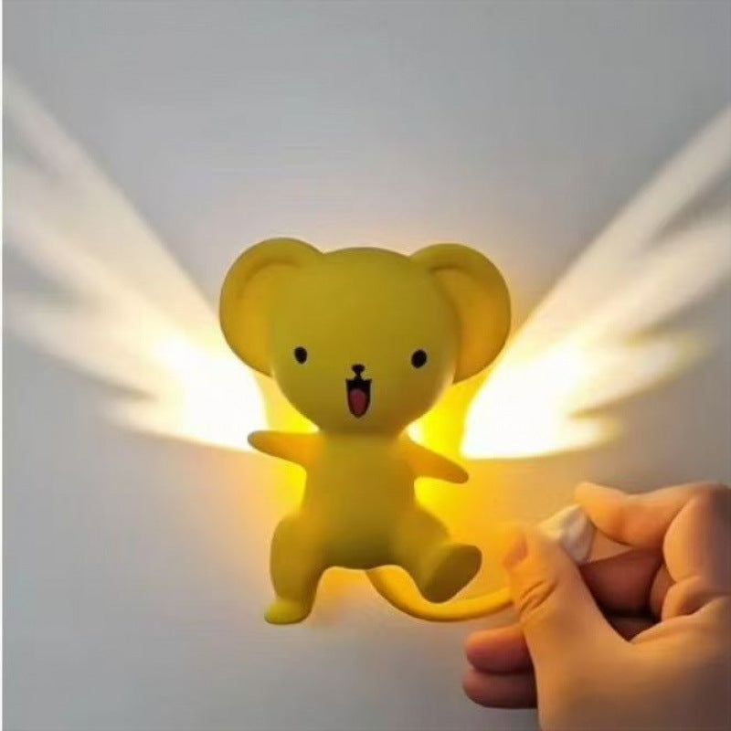 Cute Anime Magnetic Lamp with Illuminated Wings