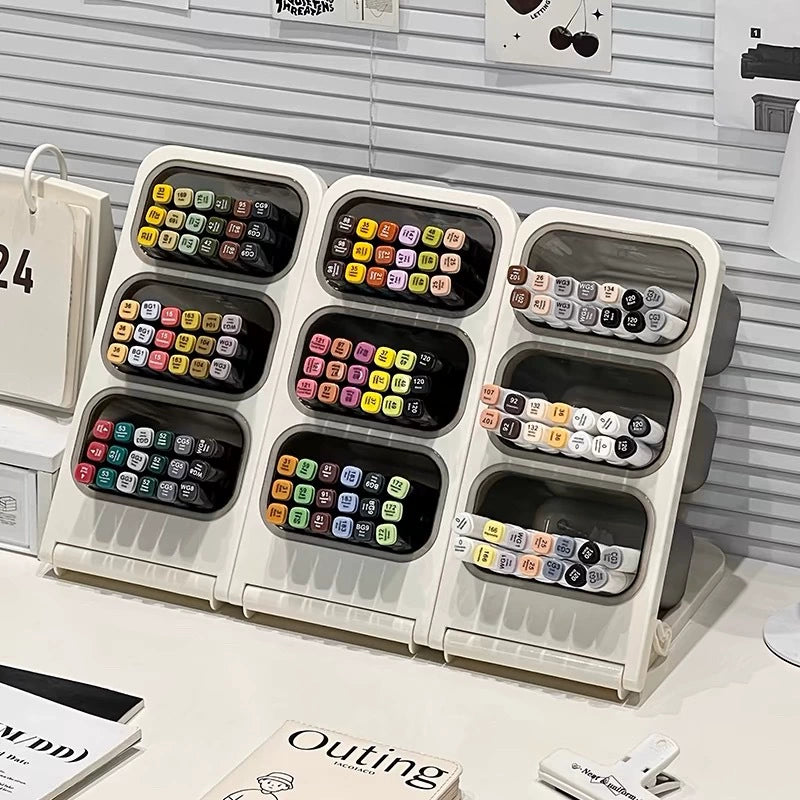 Homero Multi-Layer Oblique Storage Box with 3 and 6 Grids – 27.5cm Height