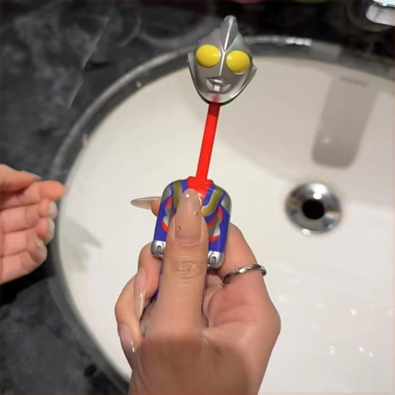 HOMERO Superhero Jumping Toy Toothbrush with Ultra Soft Bristles