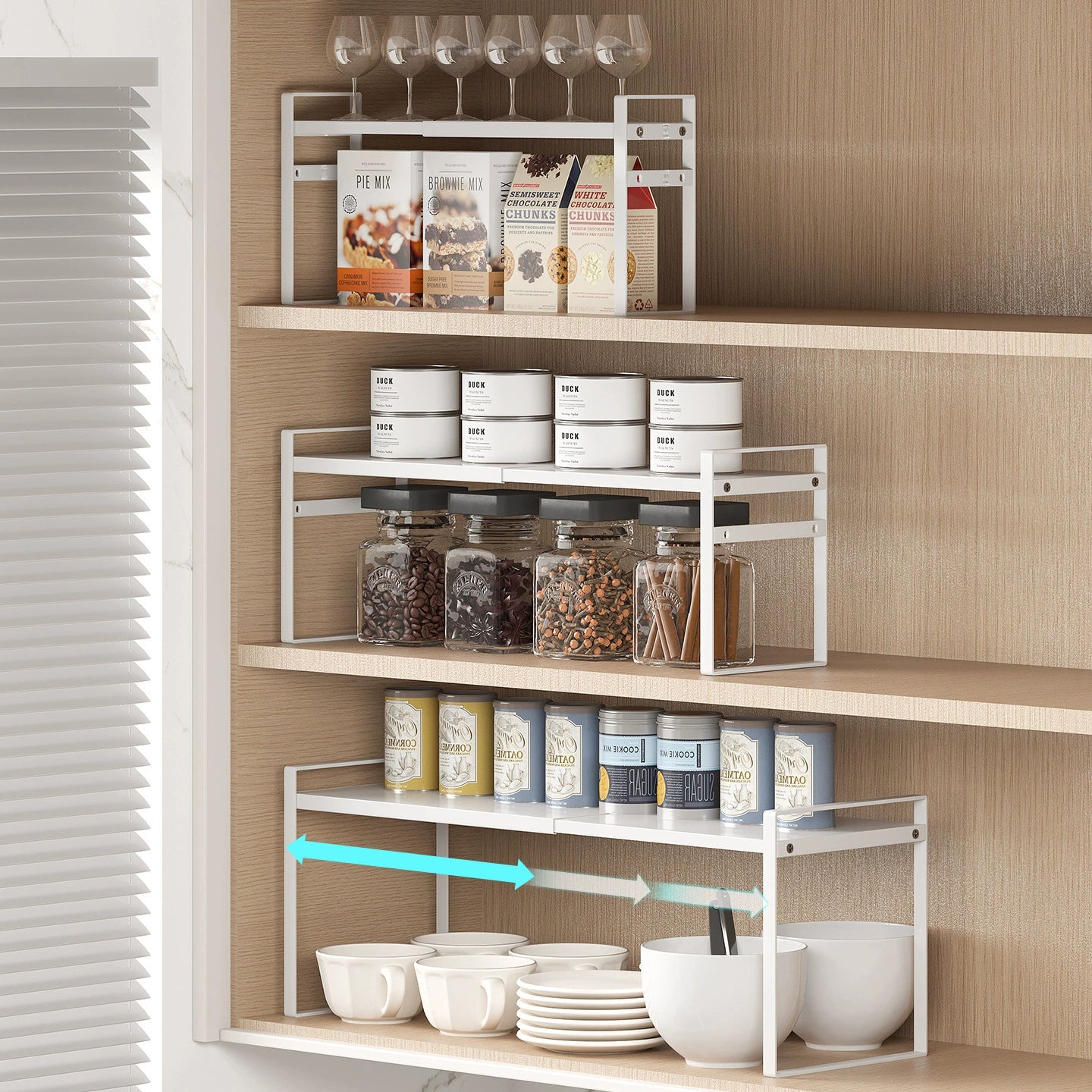 Slim Expandable Multi-Utility Carbon Steel Storage Shelf - 60cm