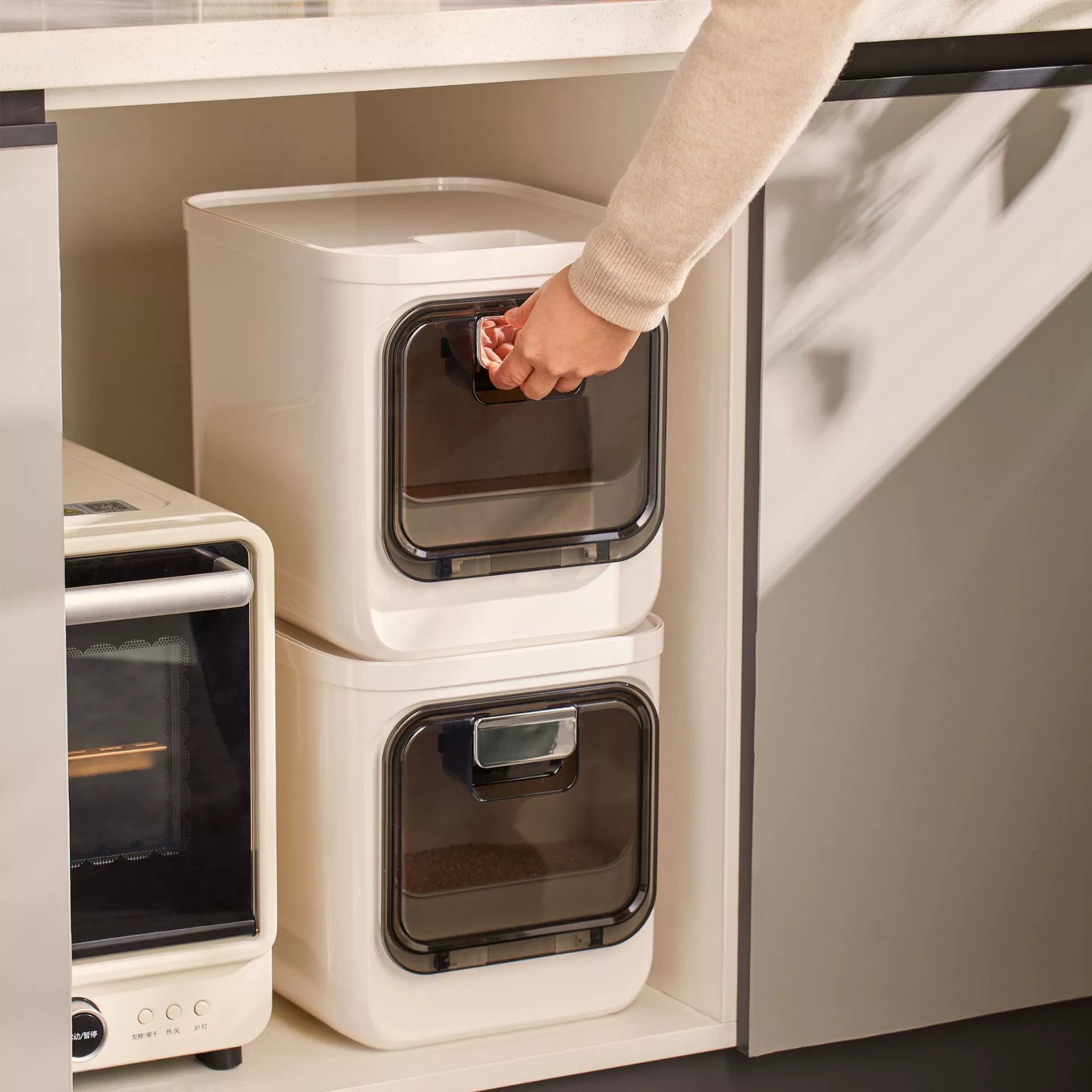 HOMERO Airtight Gravity Triple Seal Moisture-Proof Grain Dispenser - 10KG Capacity