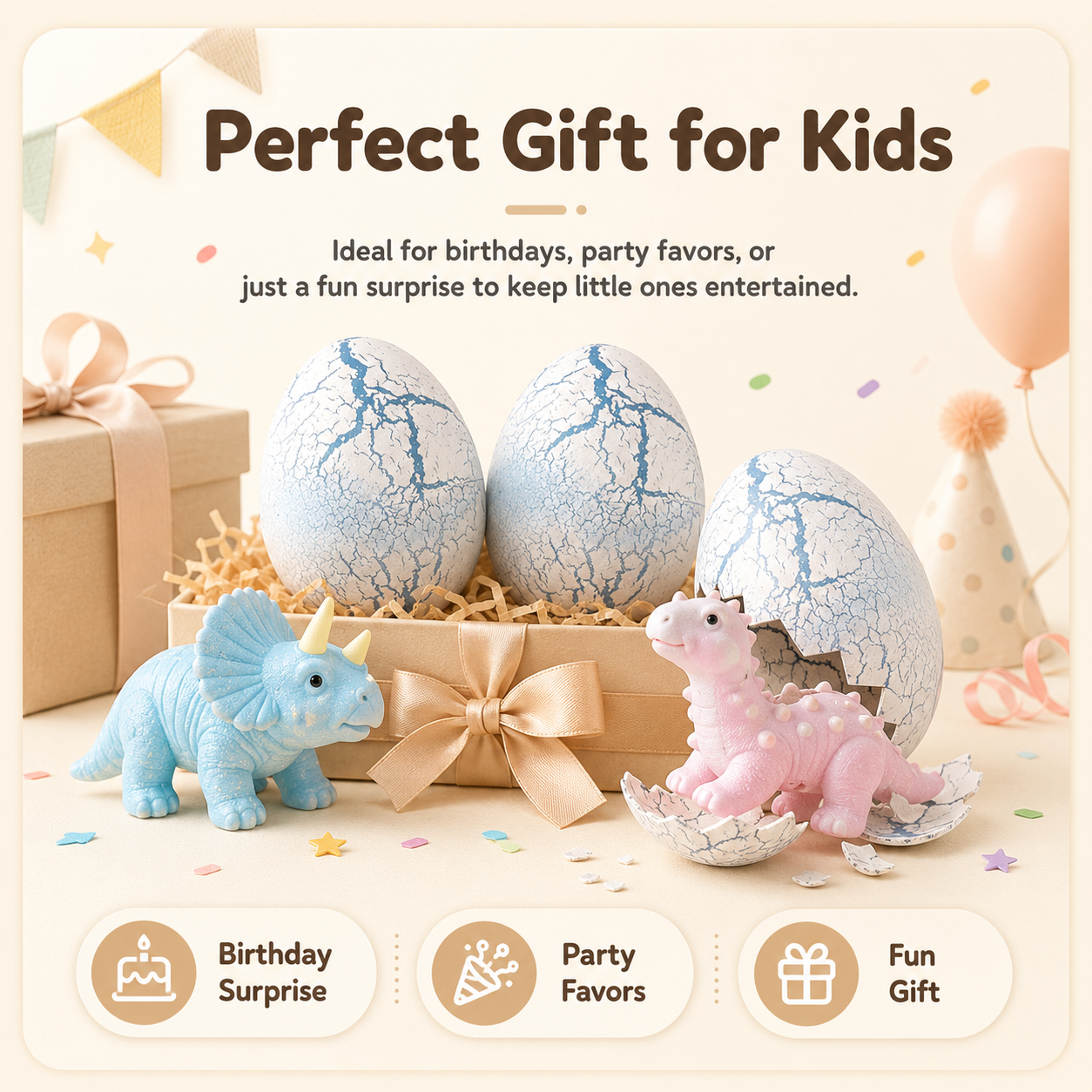 Homero Educational Water Soaked Dinosaur Egg for Kids