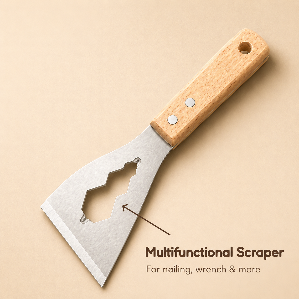 Multifunction Stainless Steel Scraper cum Nut Tightener