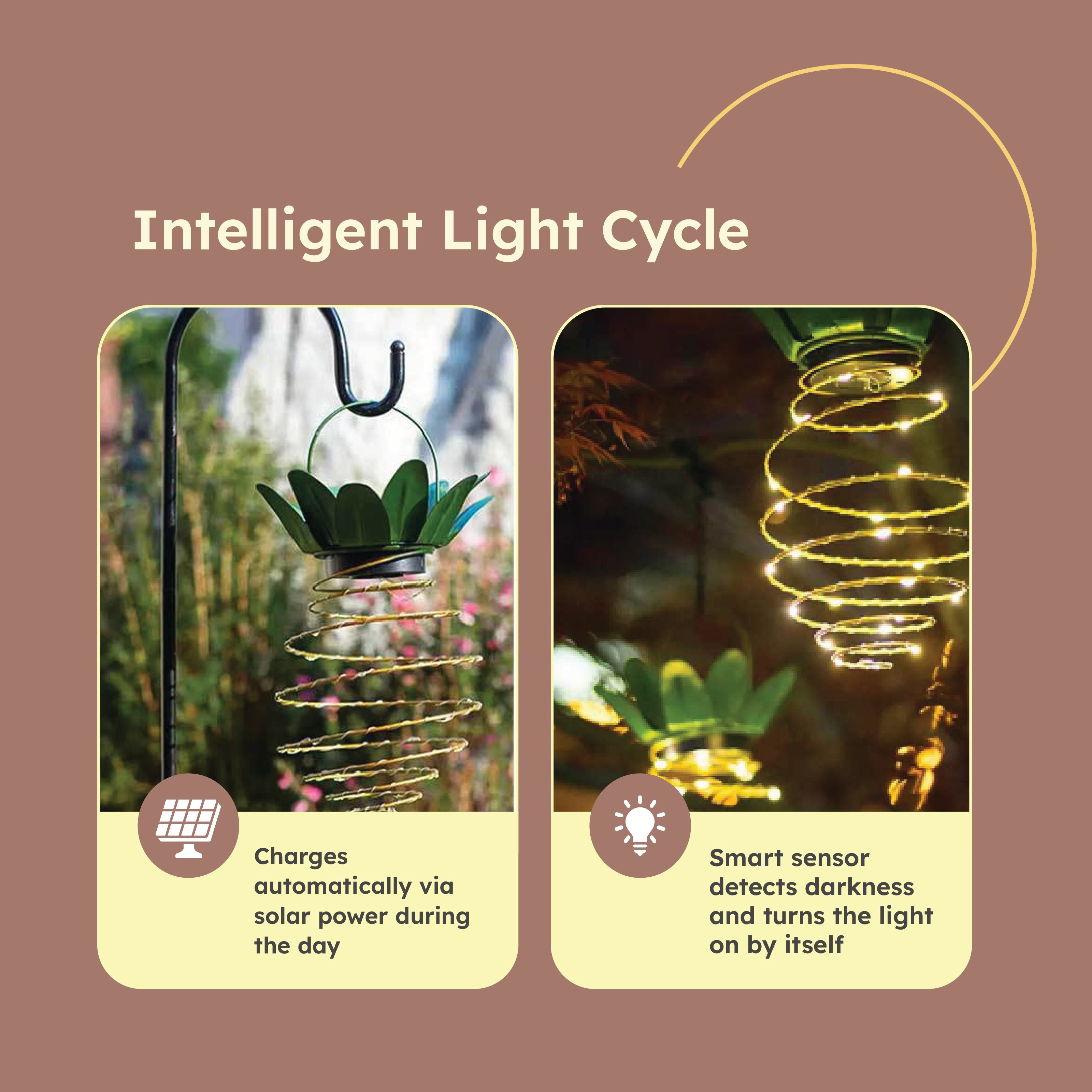 Homero Solar Pineapple Hanging Light – 60 LED Iron Body