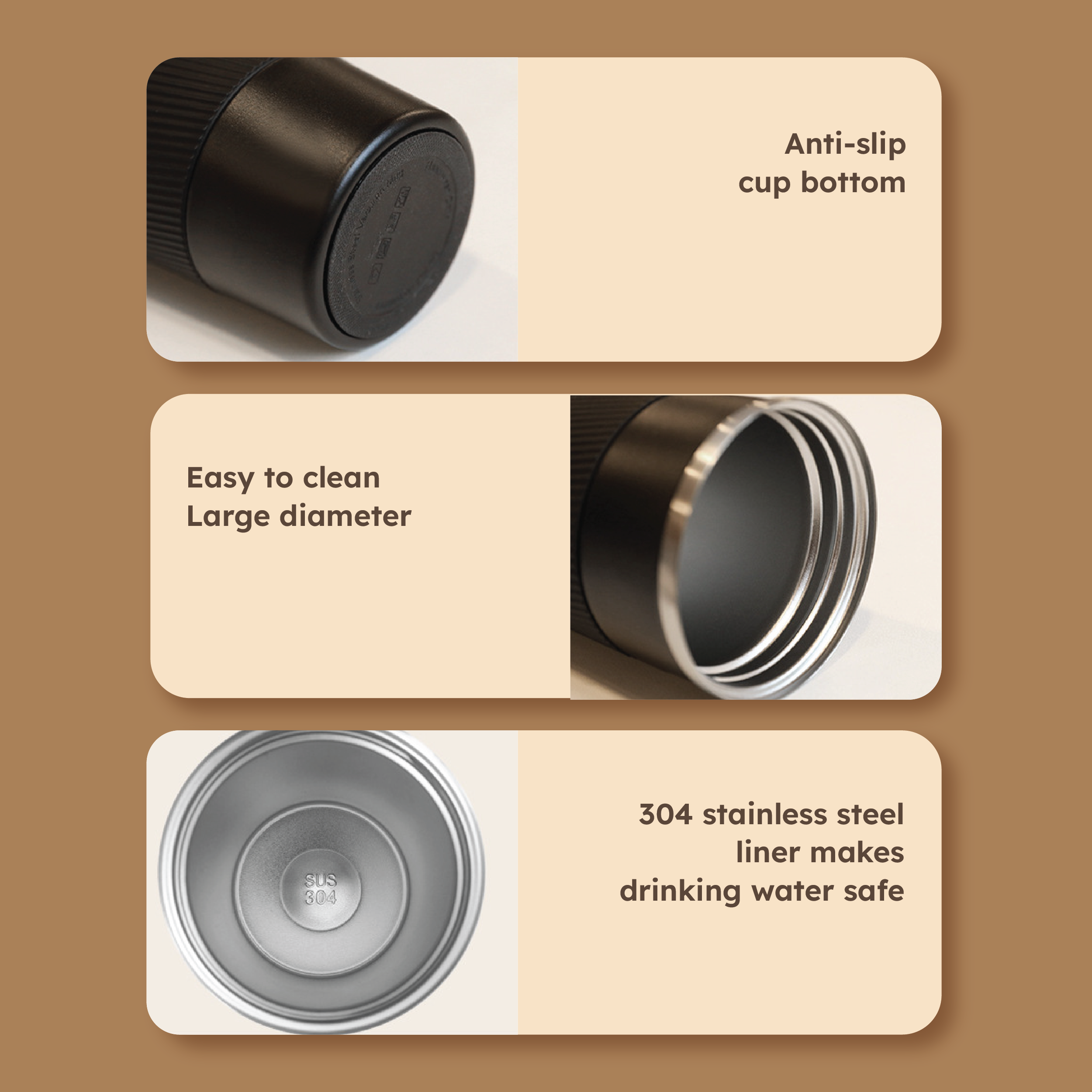 HOMERO Premium Double Wall Insulated Stainless Steel Travel Mug - 510ml