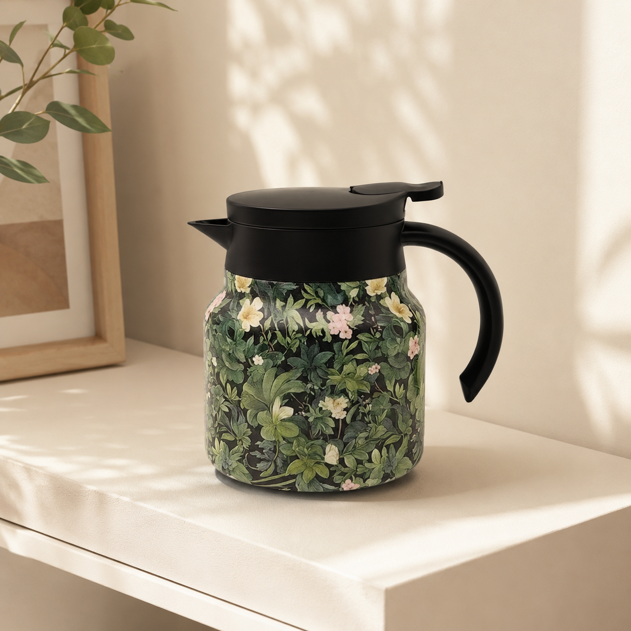 Homero Vintage Floral Stainless Steel Elegant Insulated Teapot - 800ml