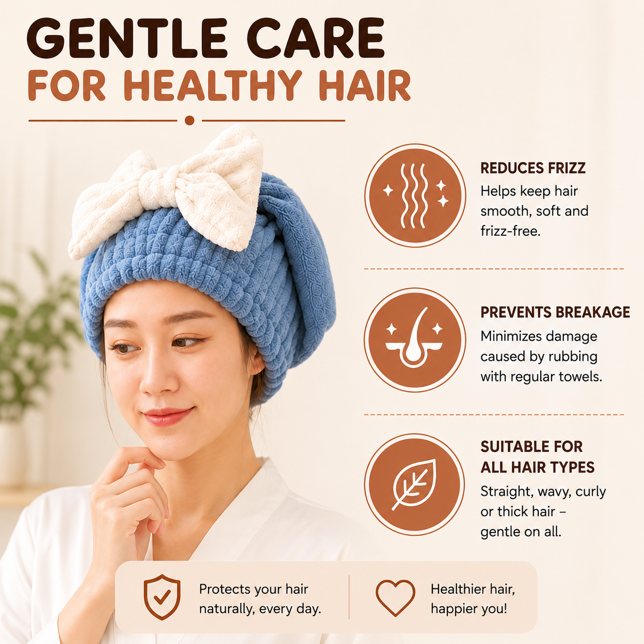 High Quality Super Absorbent Microfiber Hair Towel Wrap