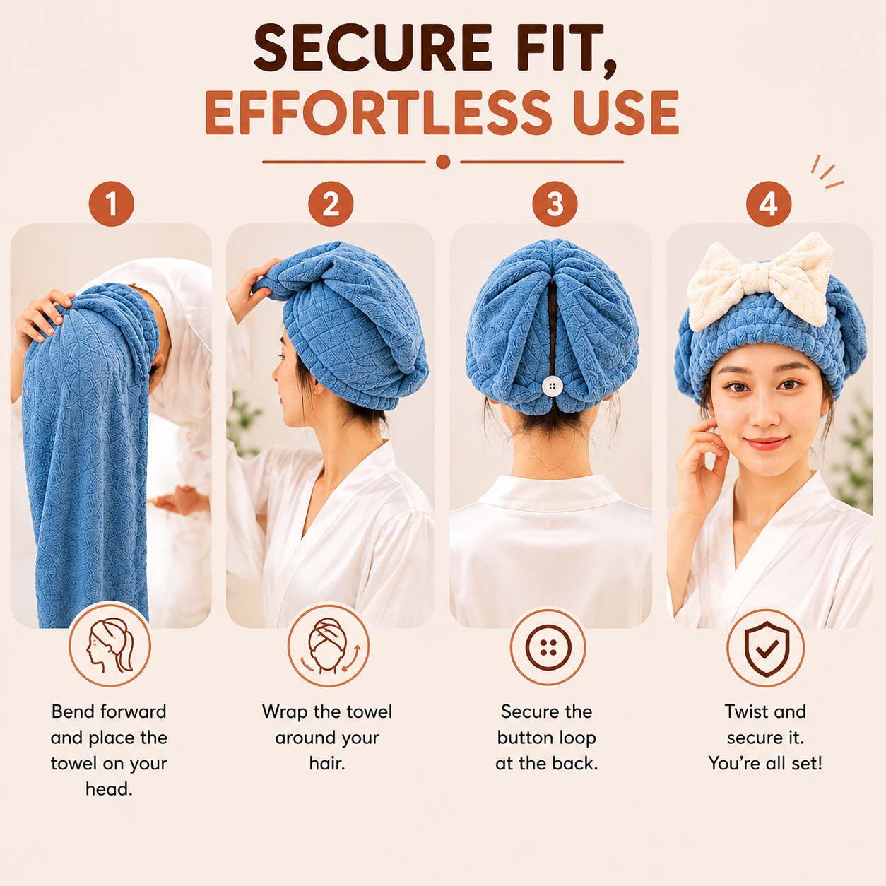 High Quality Super Absorbent Microfiber Hair Towel Wrap