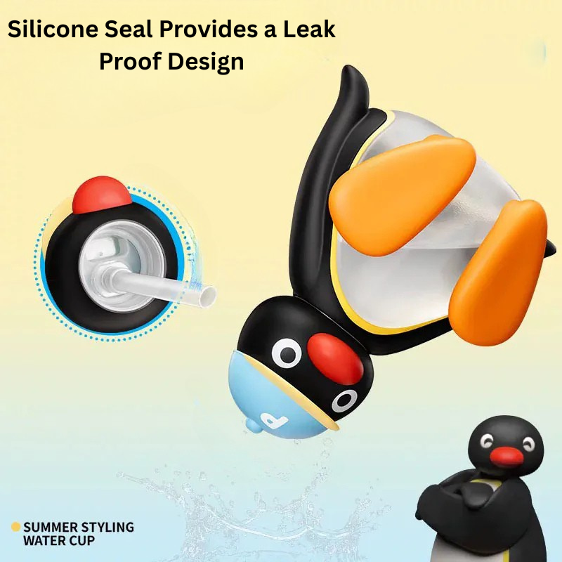 Cute Penguin Leakproof Portable Water Bottle for Kids