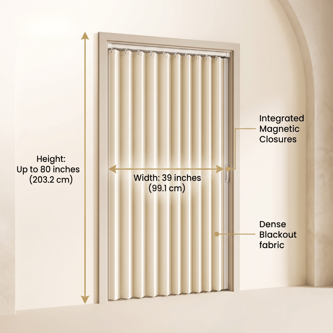 Accordion Style Magnetic Folding Door Curtain