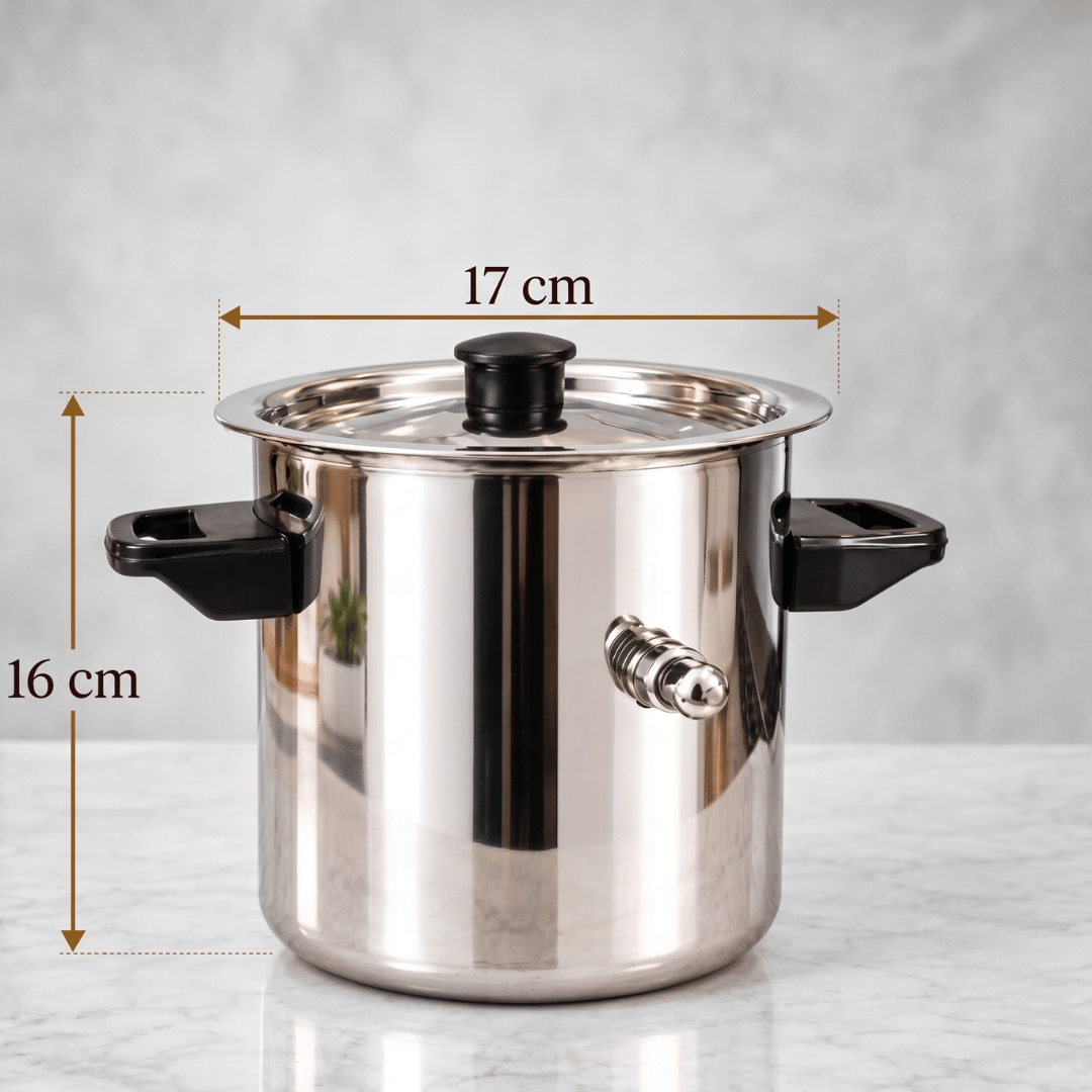 Stainless Steel Whistle Alert Spill Proof Milk Boiler