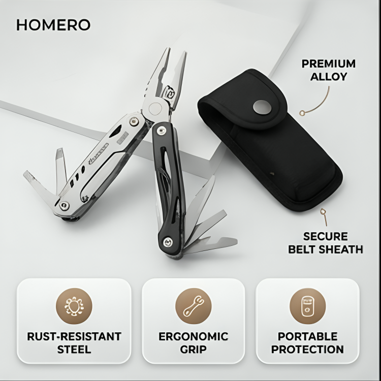 22 In 1 Stainless Steel Multi Tool with Detachable Scissors Survival Kit