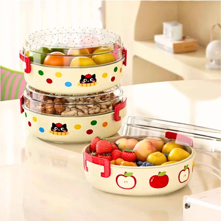 Double-Layer Fruit Drain Box for Home & Kitchen Storage