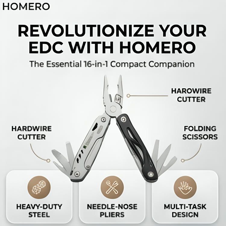 22 In 1 Stainless Steel Multi Tool with Detachable Scissors Survival Kit