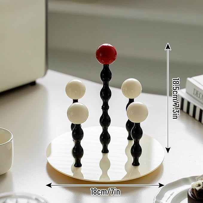 Decorative 6 Hooks Rotating Mug Rack Stand