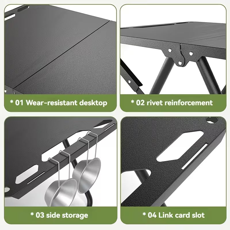 Heavy Duty Carbon Steel Foldable Camping Table