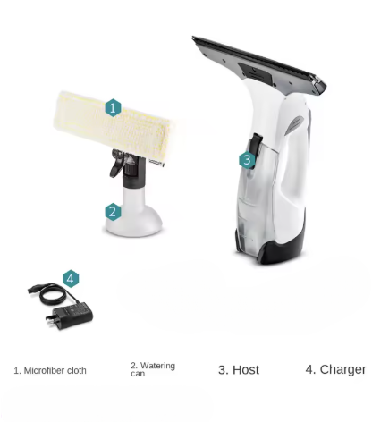 Cordless Rechargeable Portable Glass Cleaner and Window Wiper Set