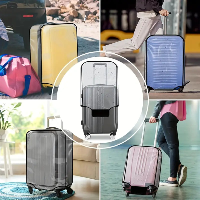 HOMERO Transparent PVC Luggage Travel Protection Cover  - Set of 3