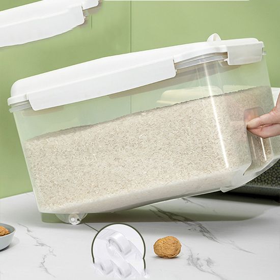 HOMERO Premium Large Capacity Airtight Rice Transparent Storage Container