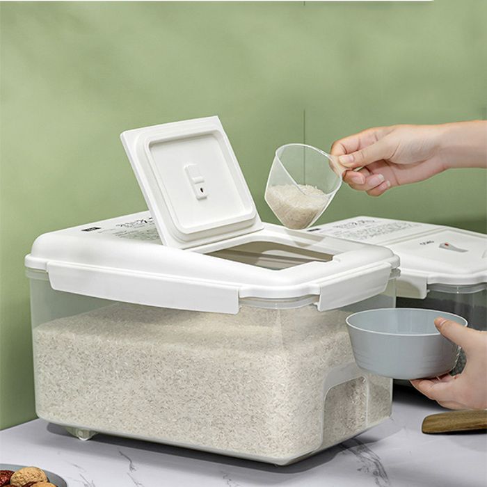 HOMERO Premium Large Capacity Airtight Rice Transparent Storage Container