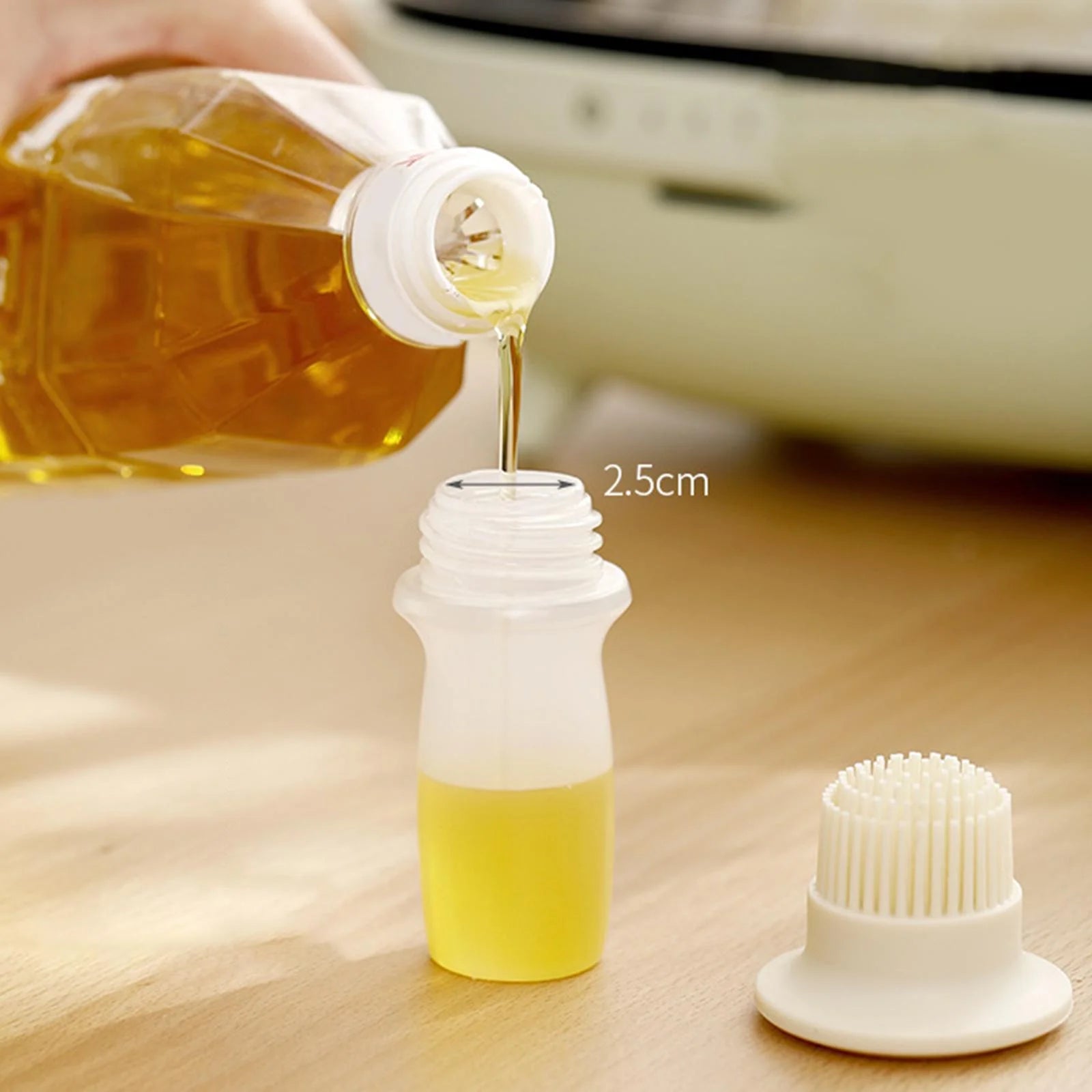 Grill Oil Bottle with Silicone Brush Applicator